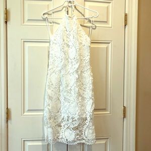 White lace dress from Express